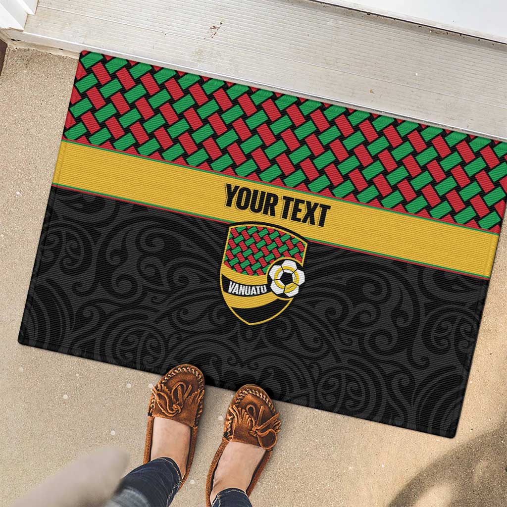 Vanuatu Football Custom Rubber Doormat Go Chiefs Basket-weave Pattern