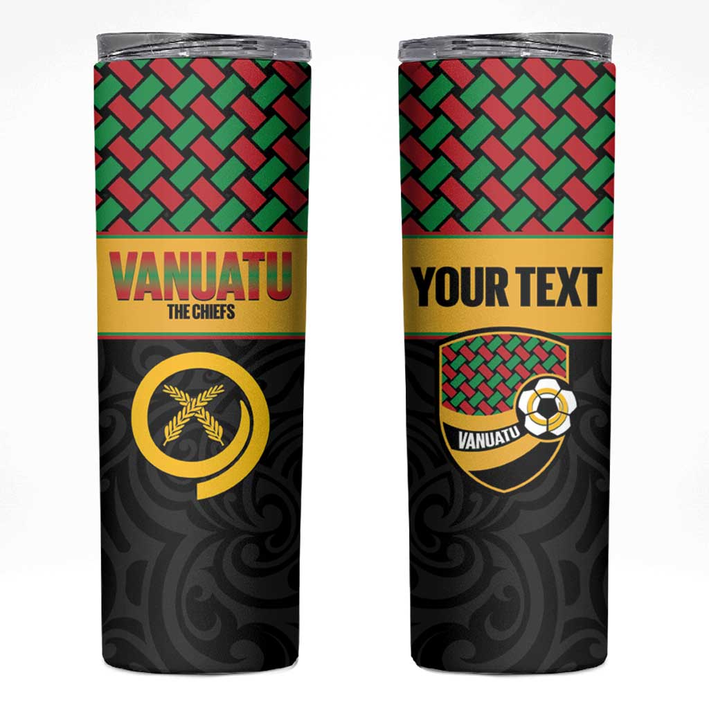 Vanuatu Football Custom Skinny Tumbler Go Chiefs Basket-weave Pattern