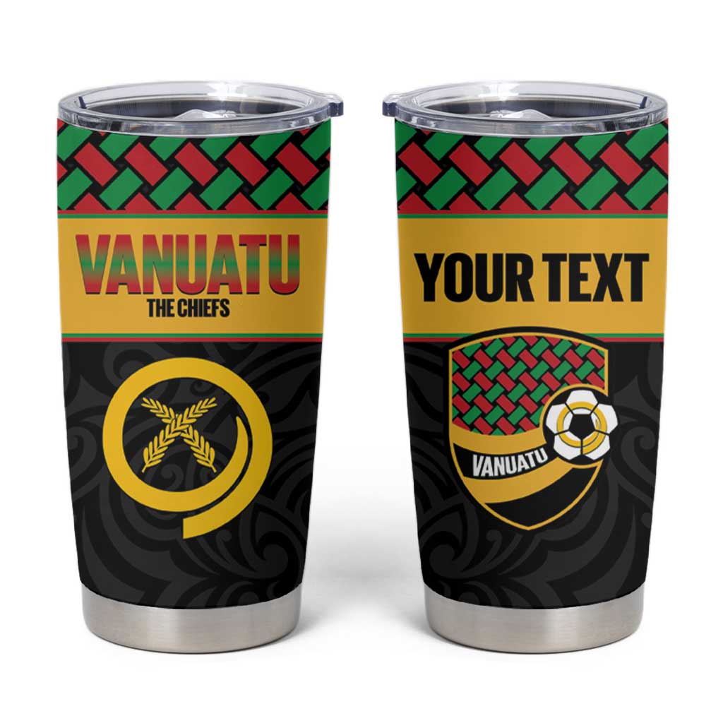 Vanuatu Football Custom Tumbler Cup Go Chiefs Basket-weave Pattern