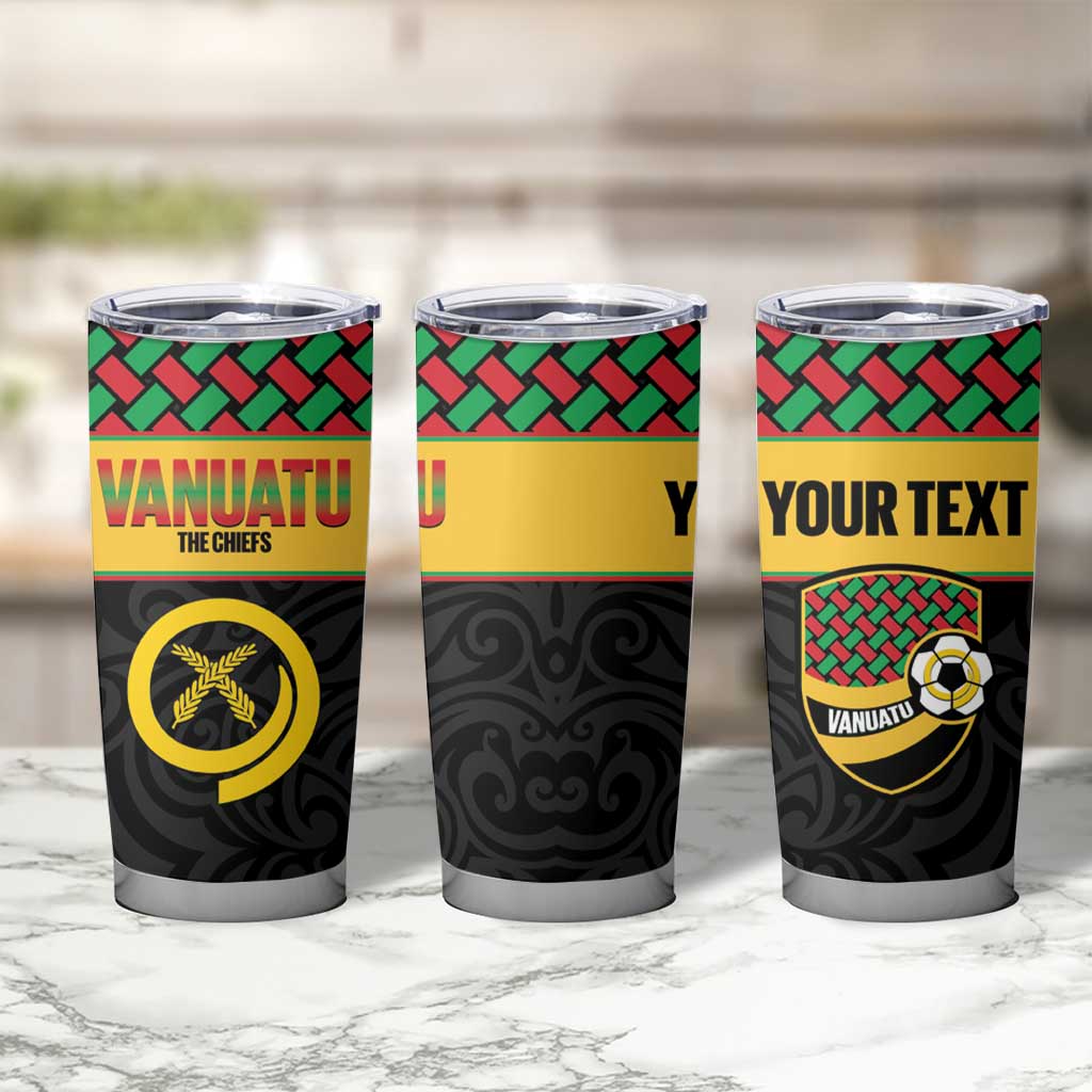 Vanuatu Football Custom Tumbler Cup Go Chiefs Basket-weave Pattern