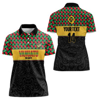 Vanuatu Football Custom Women Polo Shirt Go Chiefs Basket-weave Pattern