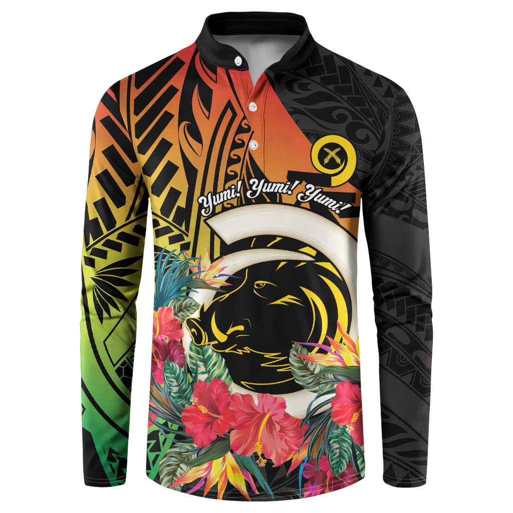 Vanuatu Boar Tusk Yumi Yumi Yumi Button Sweatshirt Independens Dei Long God Yumi Stanap