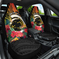 Vanuatu Boar Tusk Yumi Yumi Yumi Car Seat Cover Independens Dei Long God Yumi Stanap LT14 One Size Black - Polynesian Pride