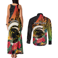 Vanuatu Boar Tusk Yumi Yumi Yumi Couples Matching Tank Maxi Dress and Long Sleeve Button Shirt Independens Dei Long God Yumi Stanap