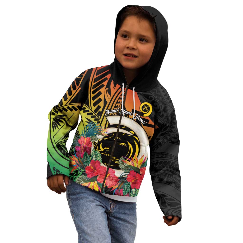 Vanuatu Boar Tusk Yumi Yumi Yumi Kid Hoodie Independens Dei Long God Yumi Stanap