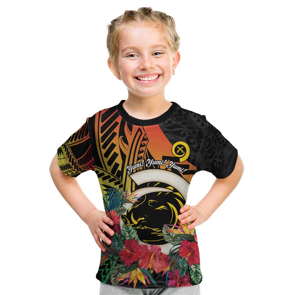 Vanuatu Boar Tusk Yumi Yumi Yumi Kid T Shirt Independens Dei Long God Yumi Stanap