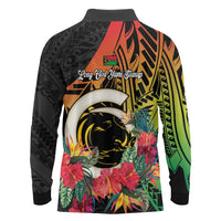 Vanuatu Boar Tusk Yumi Yumi Yumi Long Sleeve Polo Shirt Independens Dei Long God Yumi Stanap