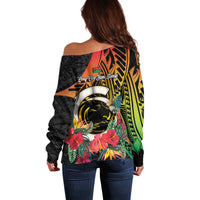 Vanuatu Boar Tusk Yumi Yumi Yumi Off Shoulder Sweater Independens Dei Long God Yumi Stanap