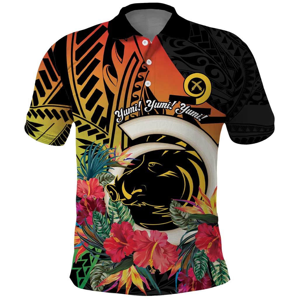 Vanuatu Boar Tusk Yumi Yumi Yumi Polo Shirt Independens Dei Long God Yumi Stanap