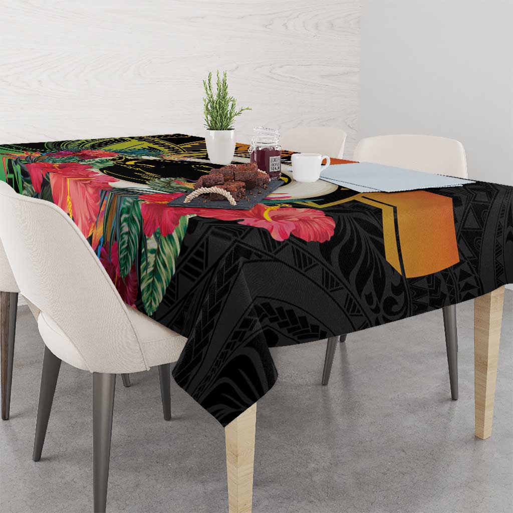 Vanuatu Boar Tusk Yumi Yumi Yumi Tablecloth Independens Dei Long God Yumi Stanap