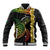Vanuatu Sand Drawing Turtle Baseball Jacket Happy Independence Day