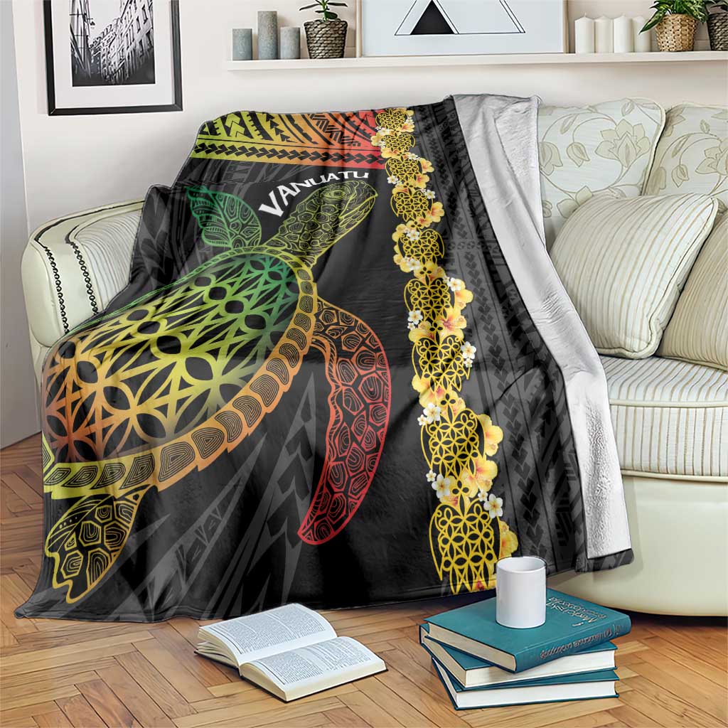 Vanuatu Sand Drawing Turtle Blanket Happy Independence Day