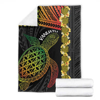 Vanuatu Sand Drawing Turtle Blanket Happy Independence Day