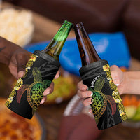 Vanuatu Sand Drawing Turtle 4 in 1 Can Cooler Tumbler Happy Independence Day