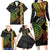 Vanuatu Sand Drawing Turtle Family Matching Long Sleeve Bodycon Dress and Hawaiian Shirt Happy Independence Day