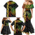 Vanuatu Sand Drawing Turtle Family Matching Mermaid Dress and Hawaiian Shirt Happy Independence Day