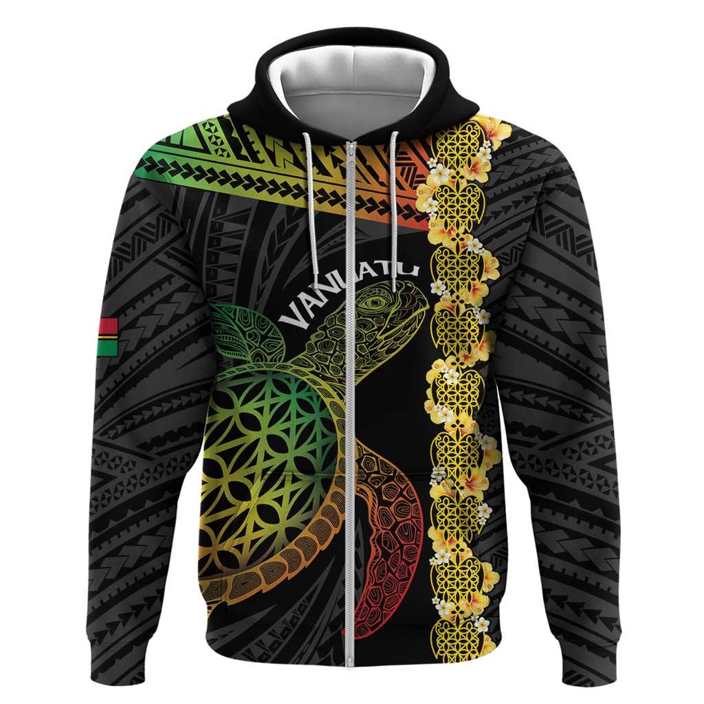Vanuatu Sand Drawing Turtle Hoodie Happy Independence Day