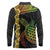Vanuatu Sand Drawing Turtle Long Sleeve Polo Shirt Happy Independence Day