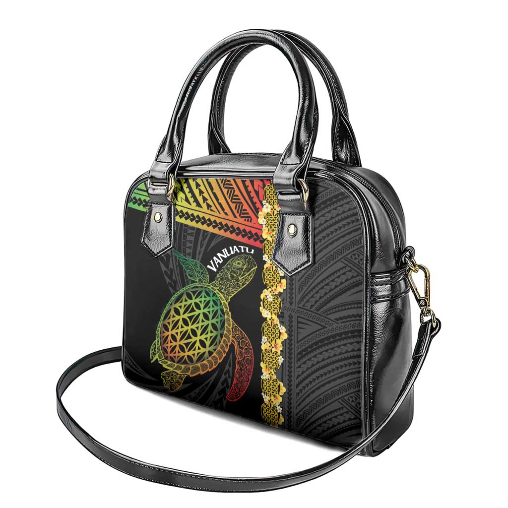 Vanuatu Sand Drawing Turtle Shoulder Handbag Happy Independence Day