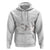 White Polynesia Zip Hoodie Tribal Pattern Tropical Frangipani