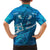 Blue Polynesia Hawaiian Shirt Tribal Pattern Tropical Frangipani