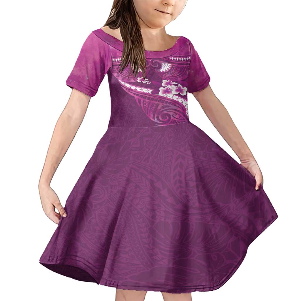 Pink Polynesia Family Matching Mermaid Dress and Hawaiian Shirt Tribal Pattern Tropical Frangipani