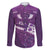 Purple Polynesia Family Matching Mermaid Dress and Hawaiian Shirt Tribal Pattern Tropical Frangipani