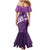 Purple Polynesia Family Matching Mermaid Dress and Hawaiian Shirt Tribal Pattern Tropical Frangipani