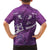 Purple Polynesia Hawaiian Shirt Tribal Pattern Tropical Frangipani