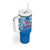 Samoa Rugby Tumbler With Handle Toa Samoa Polynesian Pacific Blue Version