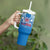 Samoa Rugby Tumbler With Handle Toa Samoa Polynesian Pacific Blue Version