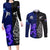 New Zealand and Scotland Rugby Couples Matching Long Sleeve Bodycon Dress and Long Sleeve Button Shirts All Black Maori With Thistle Together LT14 Black - Polynesian Pride