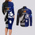 New Zealand and Scotland Rugby Couples Matching Long Sleeve Bodycon Dress and Long Sleeve Button Shirts All Black Maori With Thistle Together LT14 - Polynesian Pride