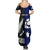 Personalised New Zealand and Scotland Rugby Summer Maxi Dress All Black Maori With Thistle Together LT14 - Polynesian Pride