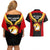Papua New Guinea Rugby Couples Matching Off Shoulder Short Dress and Hawaiian Shirt Port Moresby Vipers PNG Polynesian Pattern LT14 - Polynesian Pride