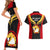 Papua New Guinea Rugby Couples Matching Short Sleeve Bodycon Dress and Hawaiian Shirt Port Moresby Vipers PNG Polynesian Pattern LT14 - Polynesian Pride