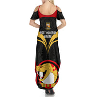 Papua New Guinea Rugby Summer Maxi Dress Port Moresby Vipers PNG Polynesian Pattern LT14 - Polynesian Pride