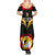 Papua New Guinea Rugby Summer Maxi Dress Port Moresby Vipers PNG Polynesian Pattern LT14 - Polynesian Pride