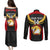 Custom Papua New Guinea Rugby Couples Matching Puletasi Dress and Long Sleeve Button Shirts Port Moresby Vipers PNG Polynesian Pattern LT14 - Polynesian Pride
