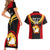 Custom Papua New Guinea Rugby Couples Matching Short Sleeve Bodycon Dress and Hawaiian Shirt Port Moresby Vipers PNG Polynesian Pattern LT14 - Polynesian Pride