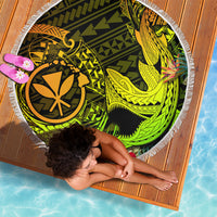 Hawaii Beach Blanket Kanaka Map With Polynesian Shark Tattoo Reggae Unique LT14 - Wonder Print Shop