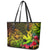 Hawaii Leather Tote Bag Kanaka Map With Polynesian Shark Tattoo Reggae Unique LT14 - Polynesian Pride