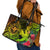 Hawaii Leather Tote Bag Kanaka Map With Polynesian Shark Tattoo Reggae Unique LT14 - Polynesian Pride