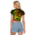 Hawaii Raglan Cropped T Shirt Kanaka Map With Polynesian Shark Tattoo Reggae Unique LT14 - Polynesian Pride