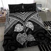 Black New Zealand Kawakawa Maori Ngaru Bedding Set LT14 - Polynesian Pride