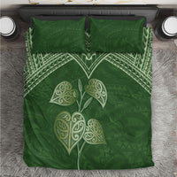 Green New Zealand Kawakawa Maori Ngaru Bedding Set LT14 Green - Polynesian Pride