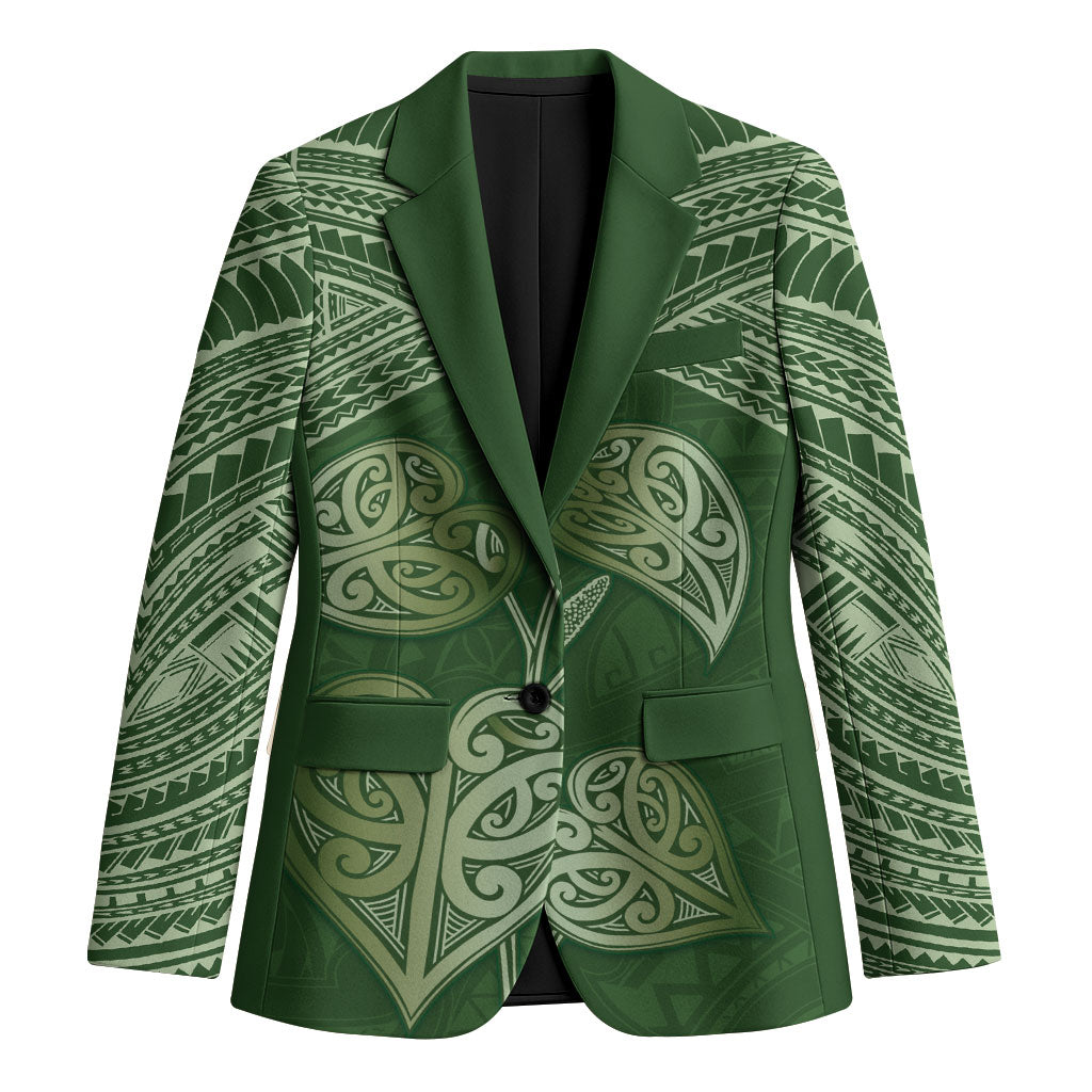 Green New Zealand Kawakawa Maori Ngaru Blazer LT14 Unisex Green - Polynesian Pride