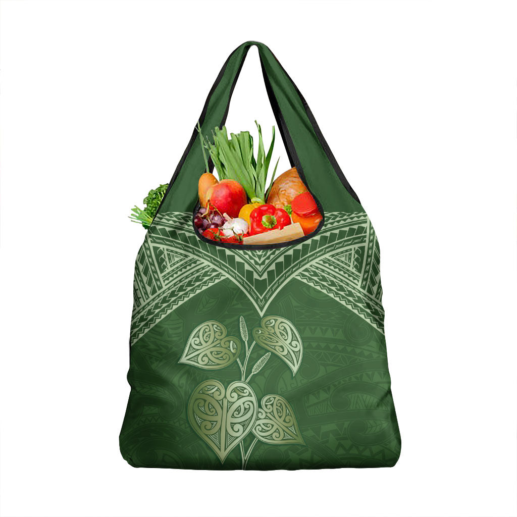 Green New Zealand Kawakawa Maori Ngaru Grocery Bag LT14 1-pack One Size Green - Polynesian Pride