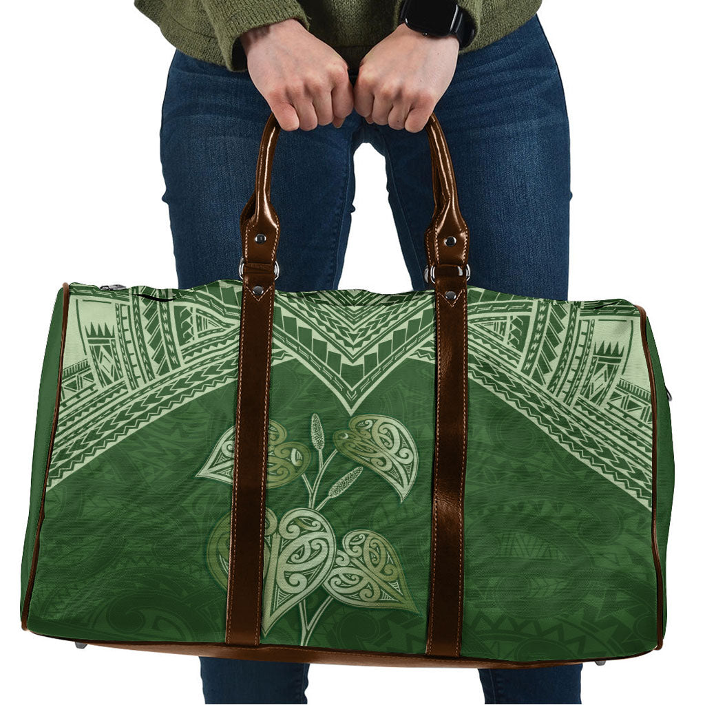Green New Zealand Kawakawa Maori Ngaru Travel Bag LT14 Green - Polynesian Pride