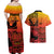 Personalised Ia Ora Na Marquesas Islands Couples Matching Off Shoulder Maxi Dress and Hawaiian Shirt Mata Tiki Marquesan Tattoo LT14 - Polynesian Pride